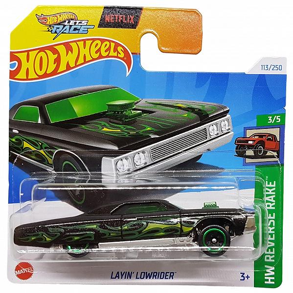 Игрушечная машинка Mattel Hot Wheels Layin Lowrider HW Reverse Rake 3 5 HTB91 Короткая карта