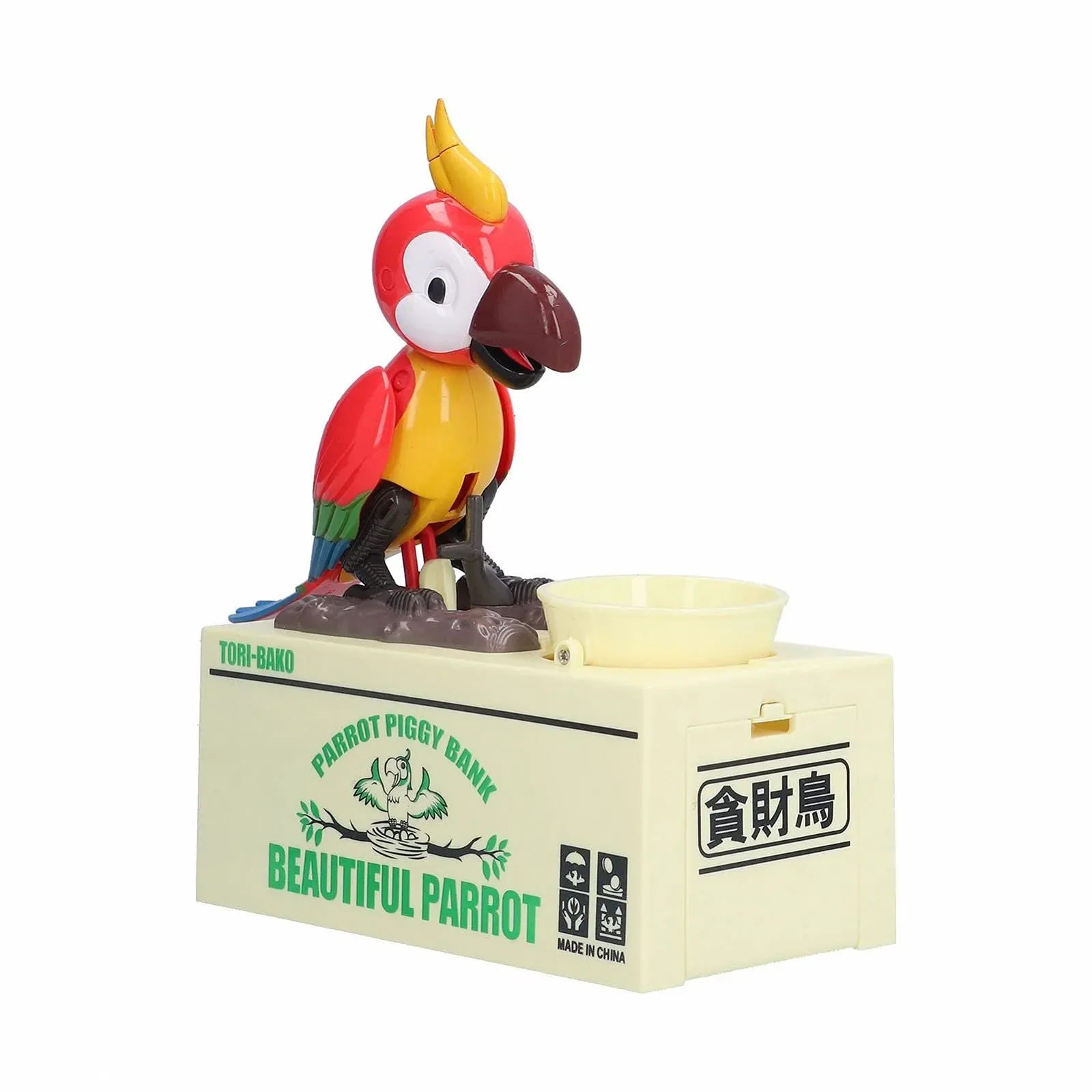 Електронна скарбничка у формі папуги на батарейках, фото №9