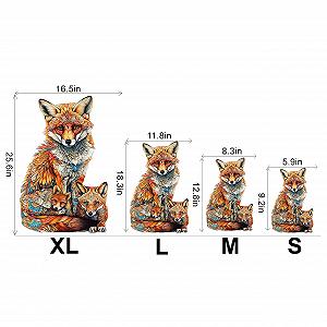 Деревянный пазл Funnli Fox Family 300 деталей уникальной формы с деревянной подарочной коробкой 46,5 x 30 см цена на synthetic.ua - Фото 1 Деревянный пазл Funnli Fox Family 300 деталей уникальной формы с деревянной подарочной коробкой 46,5 x 30 см synthetic.ua - Фото 1