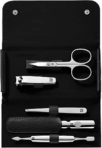 Набор для маникюра Zwilling J. A. Henckels Classic Inox Футляр из кожи, черный, 5 шт - Фото 1