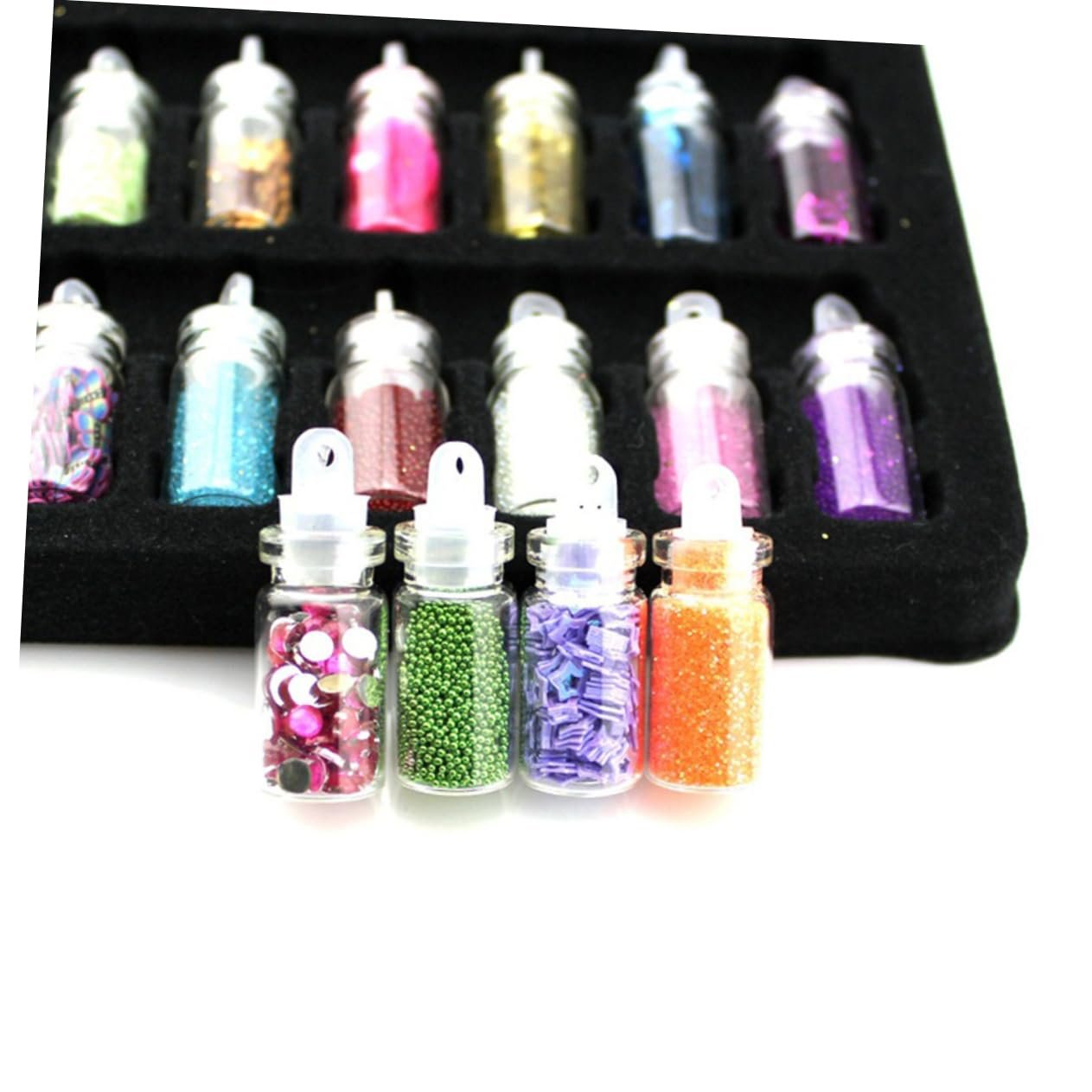 Набор для ногтей DIY FRCOLOR, аксессуары для маникюра с узорами, украшения для ногтей, включая дрель для основы, плоскую дрель и жемчужины феи, фото №3