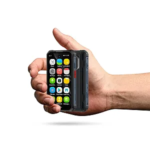 Смартфон YOHOPE Mini Mobile Phone Android 12 IP68 6GB RAM 128GB 5MP+13MP 3000mAh Dual SIM Black - Фото 1