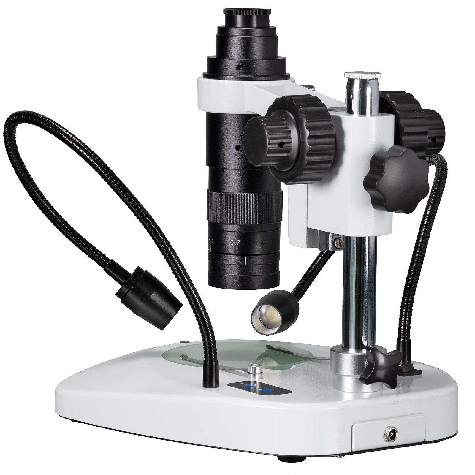 Микроскоп Bresser DST-0745 Zoom 0.7X–4.5X для цифрового микроскопа и ультрамакросъемки с C-Mount камерами до 1/2 дюйма с верхним и проходящим светом, белый, фото №3
