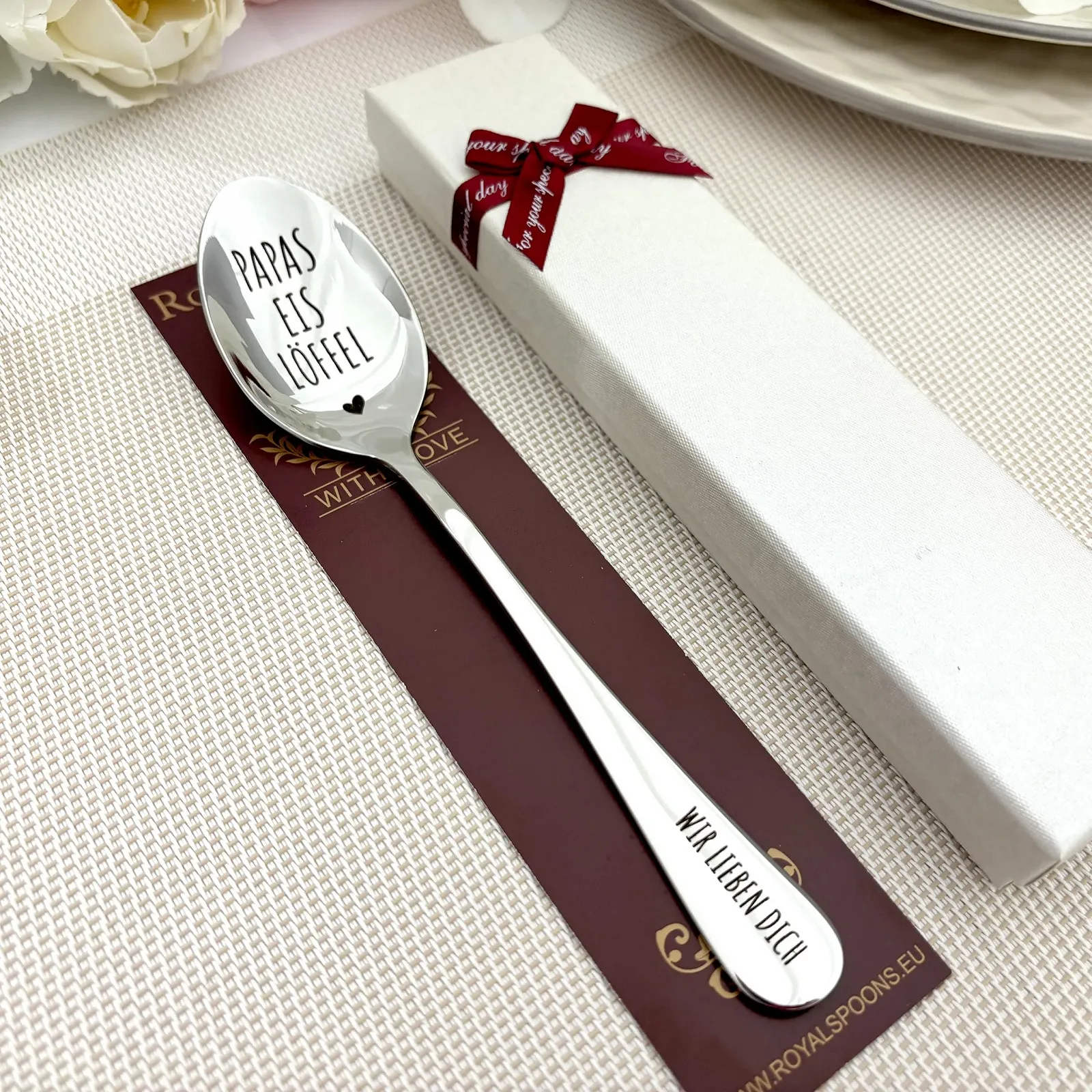 Ложка для морозива Персоналізована з гравіюванням Нержавіюча сталь, фото №6