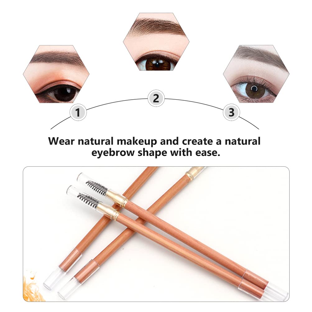 Олівець для брів Lurrose Двосторонній Дерев'яний Коричневий, фото №7