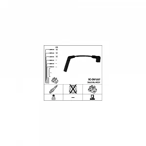 Комплект проводів запалювання NGK 44331 для DAEWOO - Фото 1