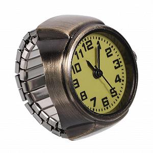 Кольцо-часы Retro Quarz для мужчин и женщин Beaupretty, маленькие часы-кольцо на палец, цинковый сплав, стильные ювелирные часы для повседневного и особого случая - Фото 1