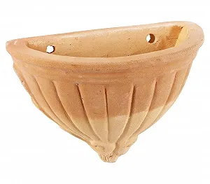 Настенное кашпо Dehner Antique полукруглое, прибл. 30 x 20 x 18 см, терракота - Фото 1