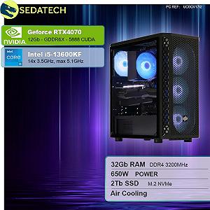 Комп'ютер Sedatech Pro Gaming PC i5-13600KF RTX4070 32GB 2TB без ОС synthetic.ua - Фото 1