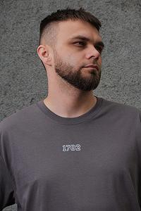 Оверсайз футболка з принтом Without 1702 dark gray synthetic.ua - Фото 1