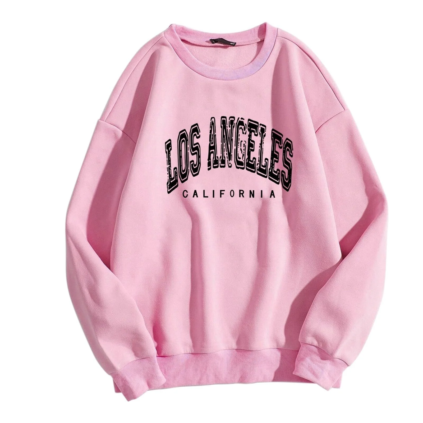 Женская Толстовка Los Angeles Калифорния Круглый вырез Колледж Топ Los Angeles Калифорния Спортивный Длинный рукав, фото №1