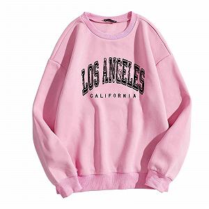 Женский Пуловер Los Angeles Мультфильм Графика Колледж Los Angeles Калифорния Однотонный Удобный Крой Печать Букв - Фото 1