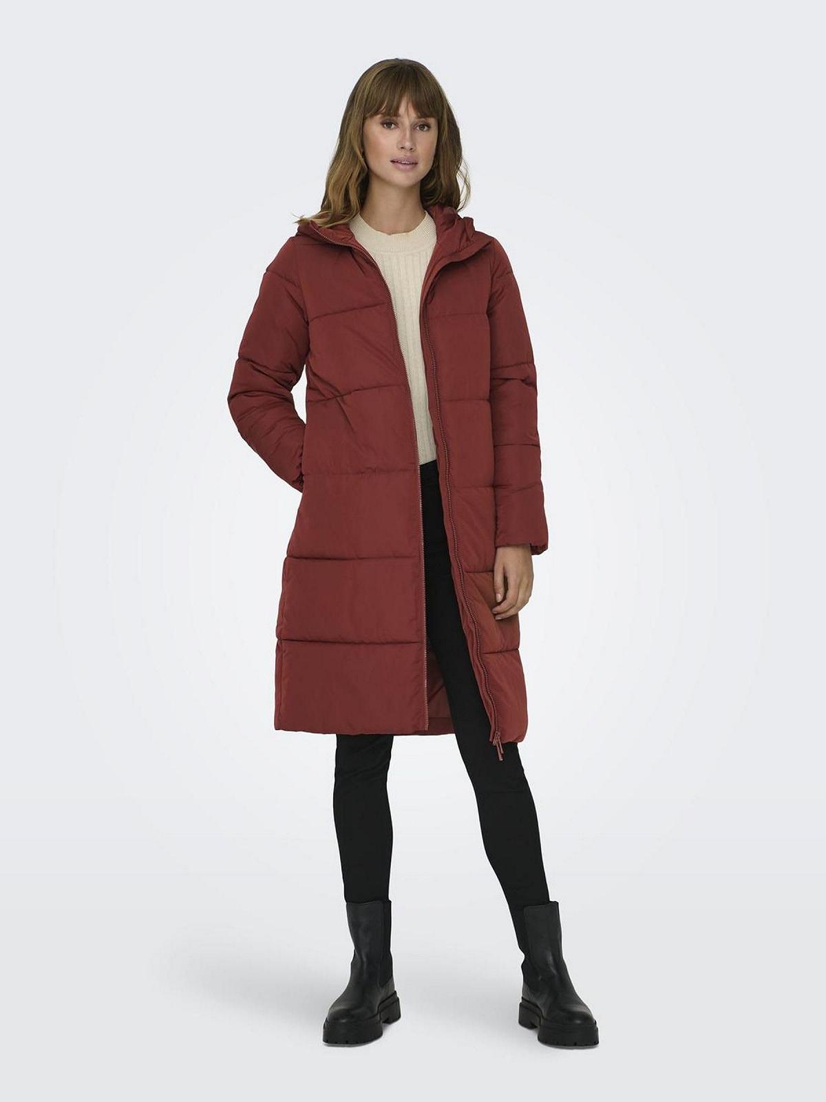 Жіноче стьобане пальто ONLY Onlabbie Puffer Coat OTW, Fired Brick, фото №3