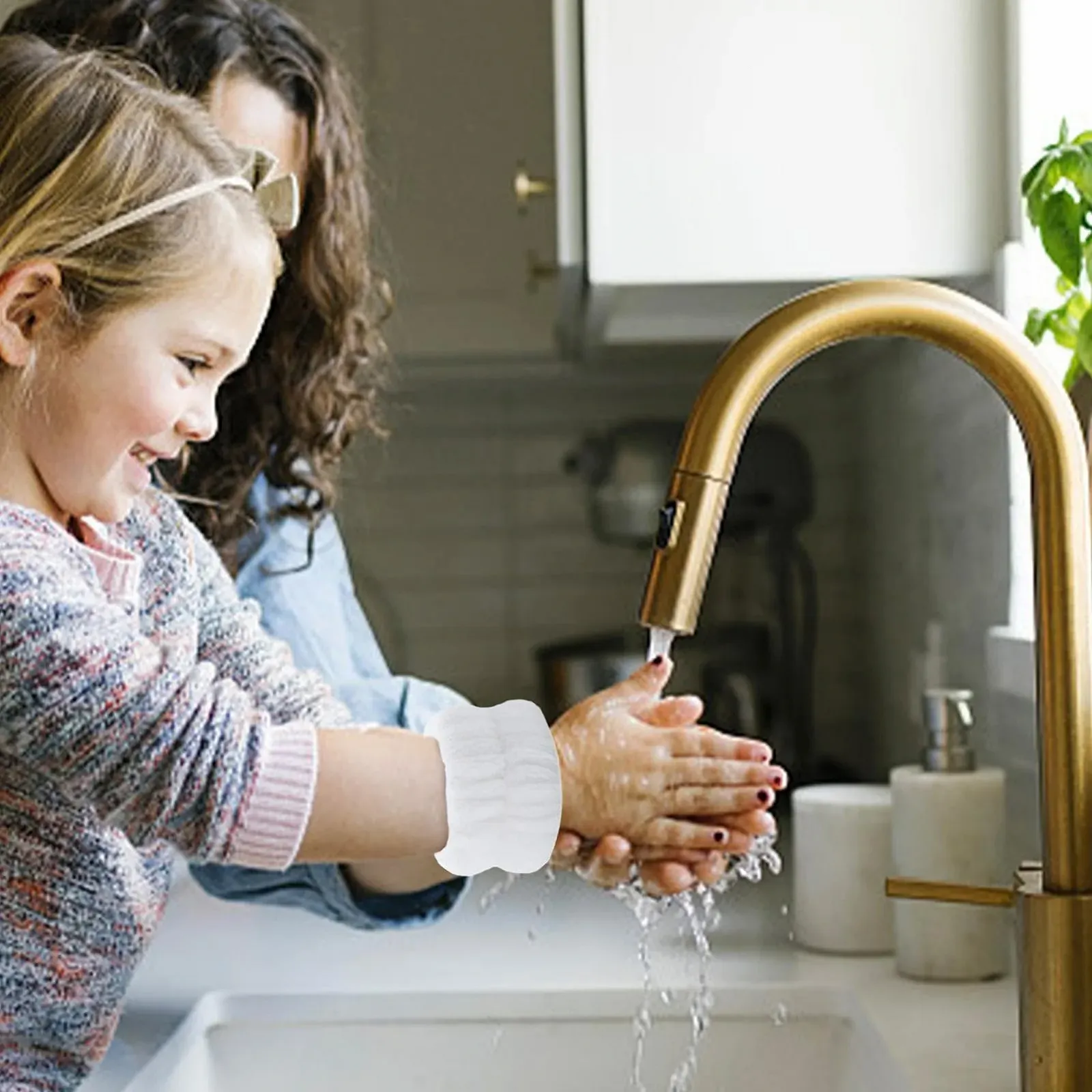 Набір з абсорбуючих браслетів для вмивання обличчя з коралового флісу, фото №7