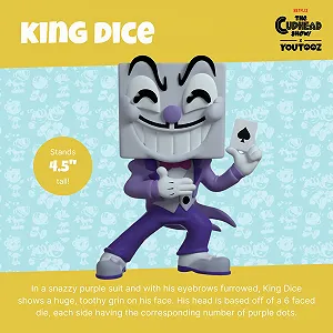 Колекційна вінілова фігурка You Tooz Cuphead King Dice 61487 4,5" synthetic.ua - Фото 1