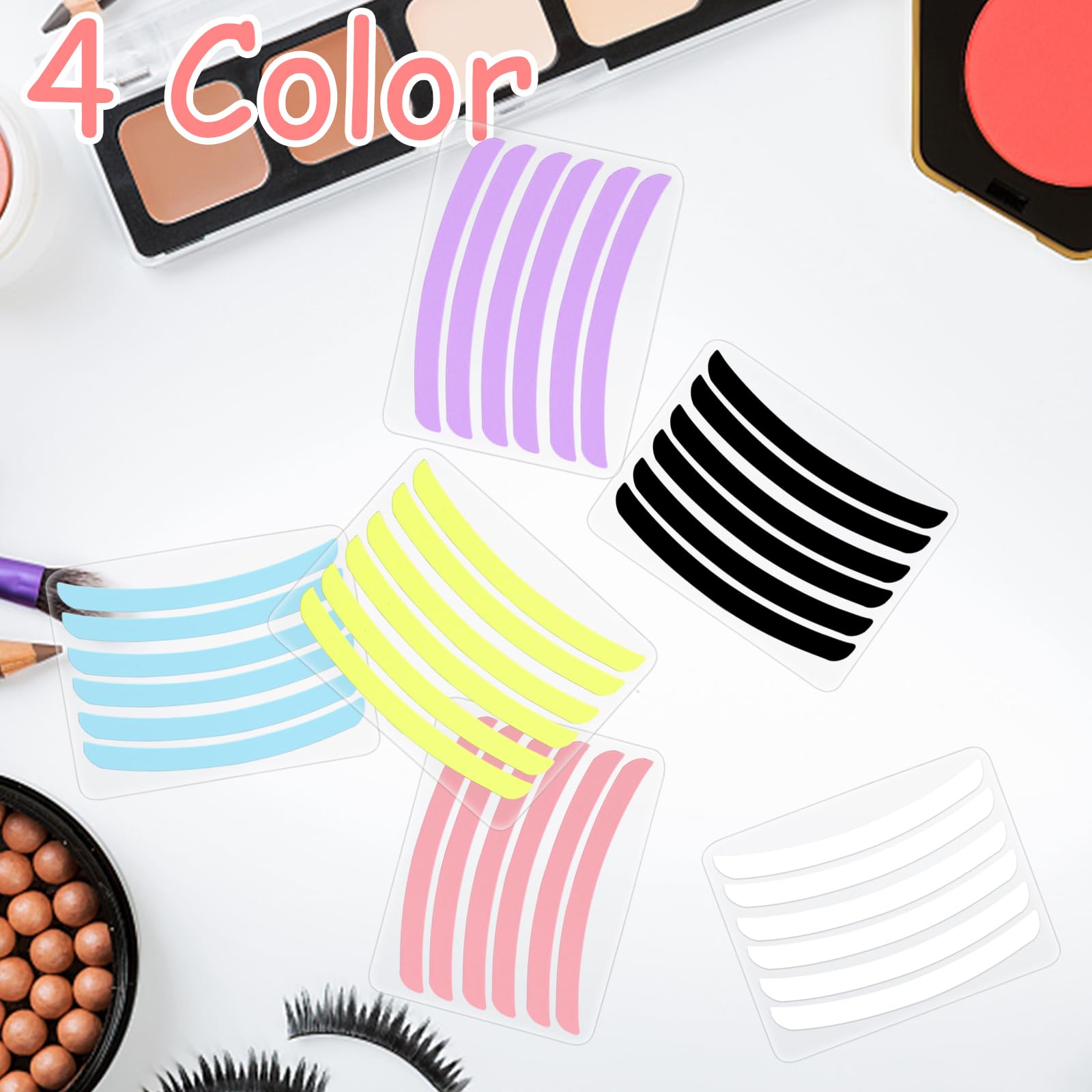 Набір із 36 штук Eyelash Lift Band Kit Силіконовий інструмент для підняття вій Підставки для підняття вій Багаторазовий компенсатор для підняття вій М'які палички для підняття вій (6 кольорів), фото №2