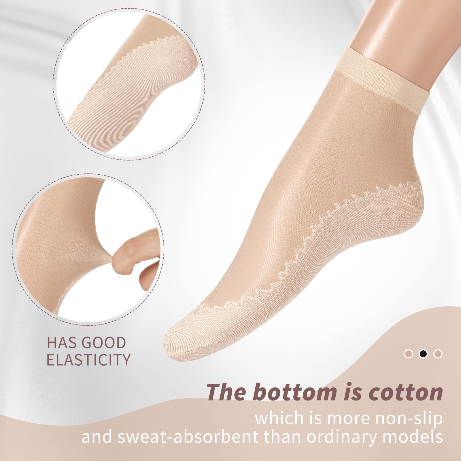 Носки SATINIOR Женские гольфы 20 пар Хлопковая подошва, фото №2