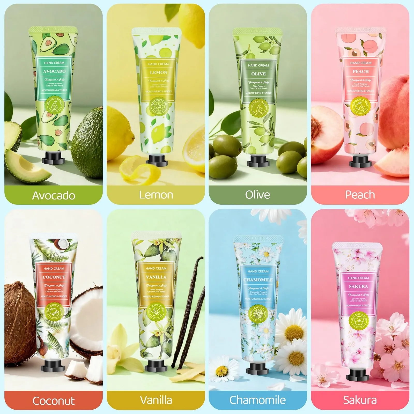 Крем для рук 8 x 30 мл Міні-набір кремів для рук для жінок Сухі потріскані руки, фото №3 Крем для рук 8 x 30 мл Міні-набір кремів для рук для жінок Сухі потріскані руки, фото №3