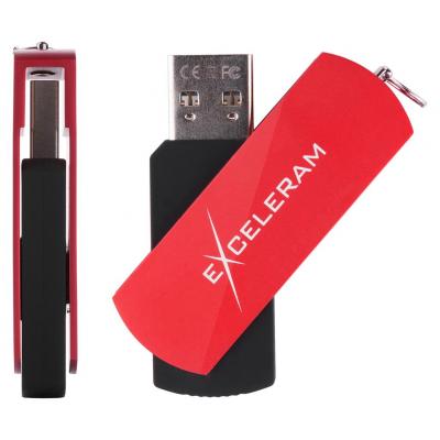 USB флеш-накопитель Exceleram 32gb P2 Series Red/Black USB 2.0 EXP2U2REB32, фото №4