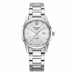 Женские часы Swiss Alpine Military Кварцевые аналоговые 7767.1 Сталь, Серебристый - Фото 1