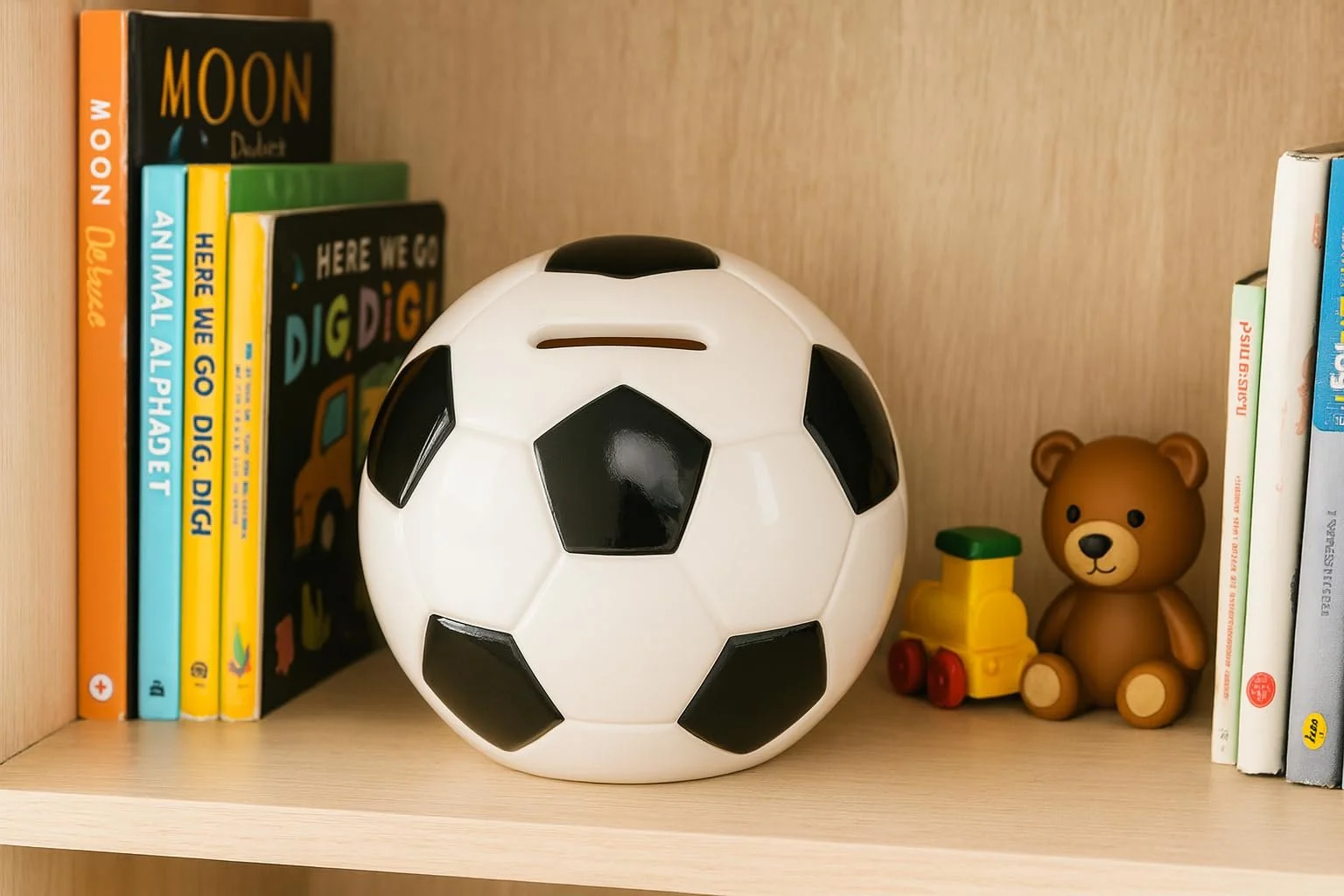 Скарбничка керамічна Футбольний м'яч 11 см Дитяча декоративна, фото №3