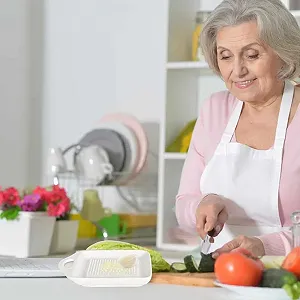 Терка керамічна Wasa для імбиру, часнику, цибулі, квадратна, біла synthetic.ua - Фото 1