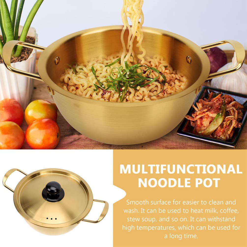 Каструля Happyyami Instant Noodle Pot для приготування рамену з кришкою з нержавіючої сталі, фото №3