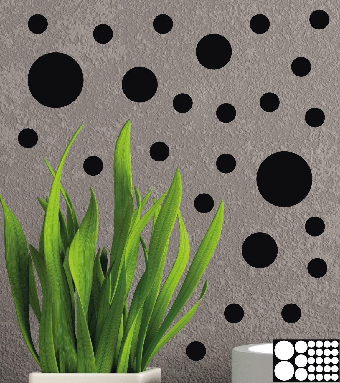 Наклейки KLEB Drauf 25 точок матові або глянцеві 19 кольорів, фото №1