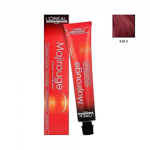 Фарба для волосся Loreal Majirouge C 3,66 50 мл, 3.66 Темно-коричневий глибокий червоний - Фото 1