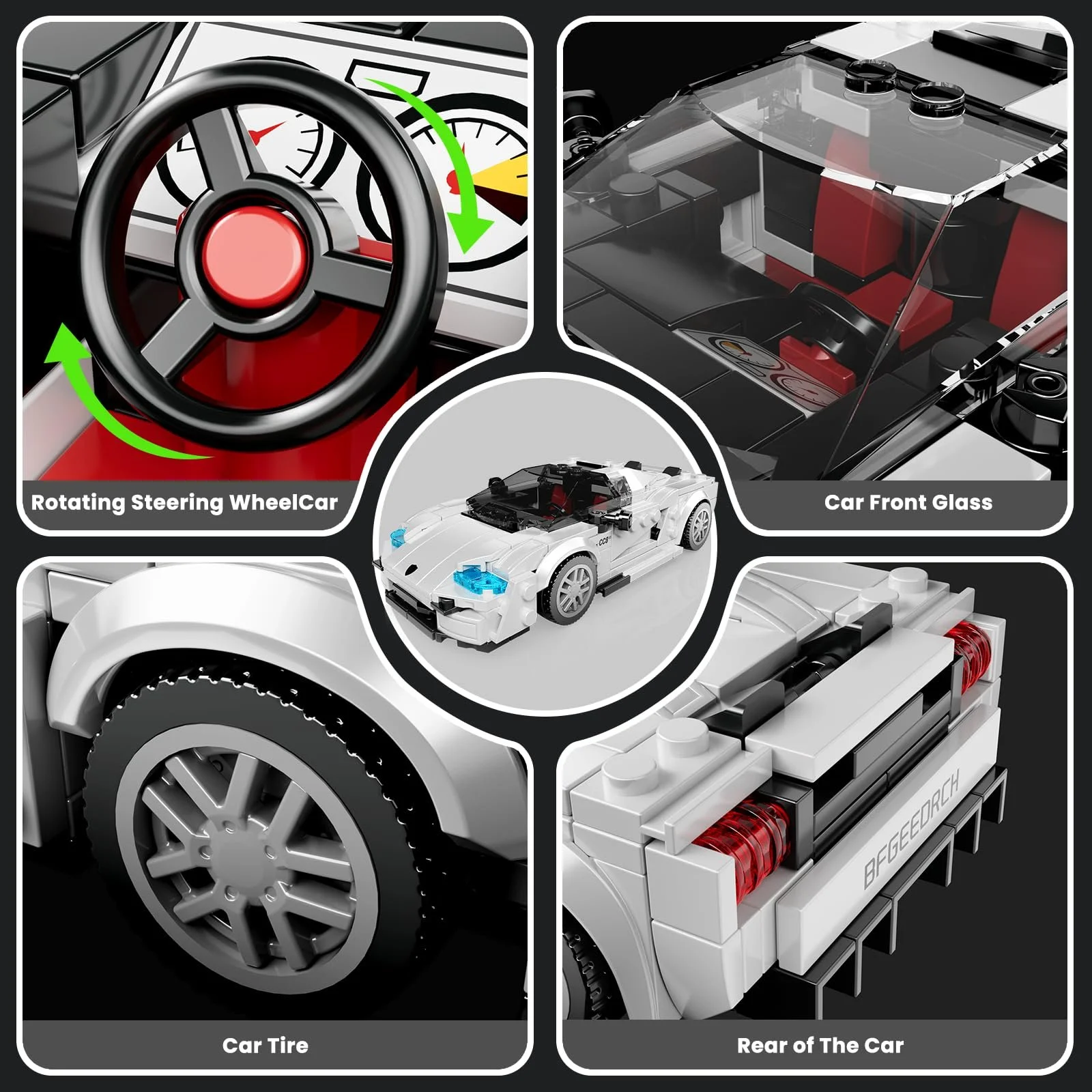 Конструктор Mould King Speed Champion CC850 Гоночний Автомобіль, 388 деталей, фото №6