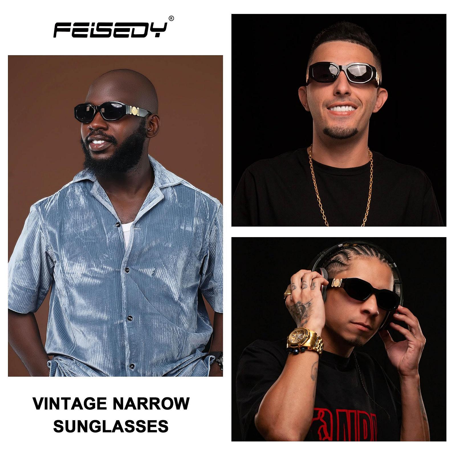 Сонцезахисні окуляри FEISEDY Вінтаж Прямокутні Жіночі Ретро 90-х, фото №5