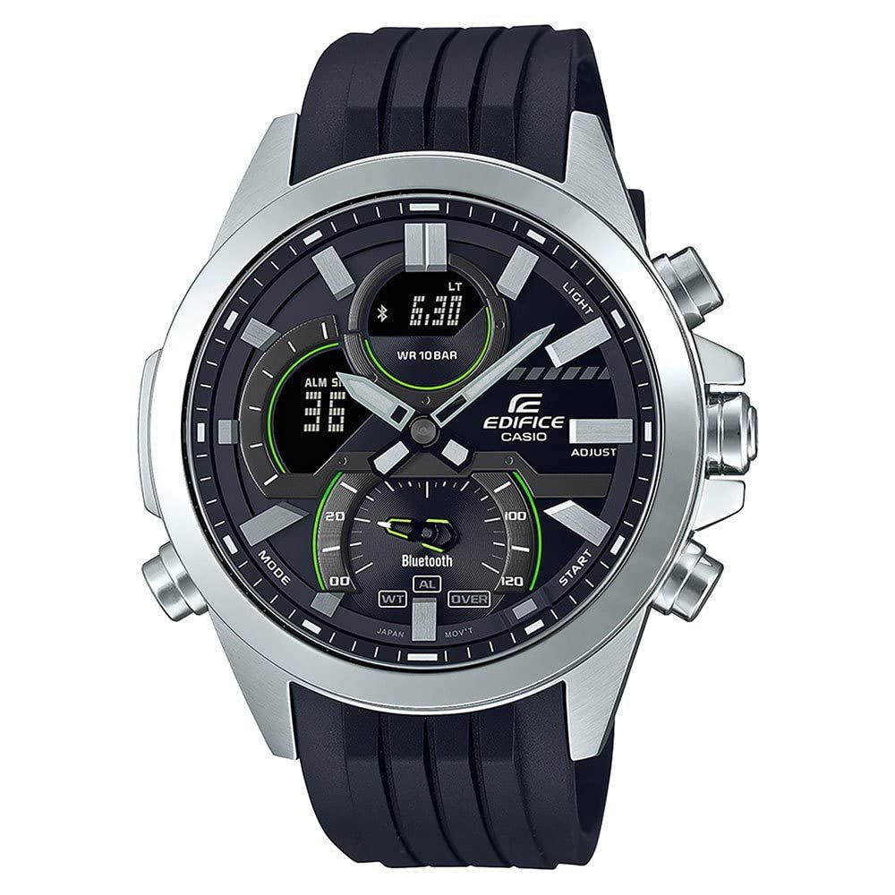 Годинник Casio ECB-30P-1AEF, чорний, в смужку, фото №1