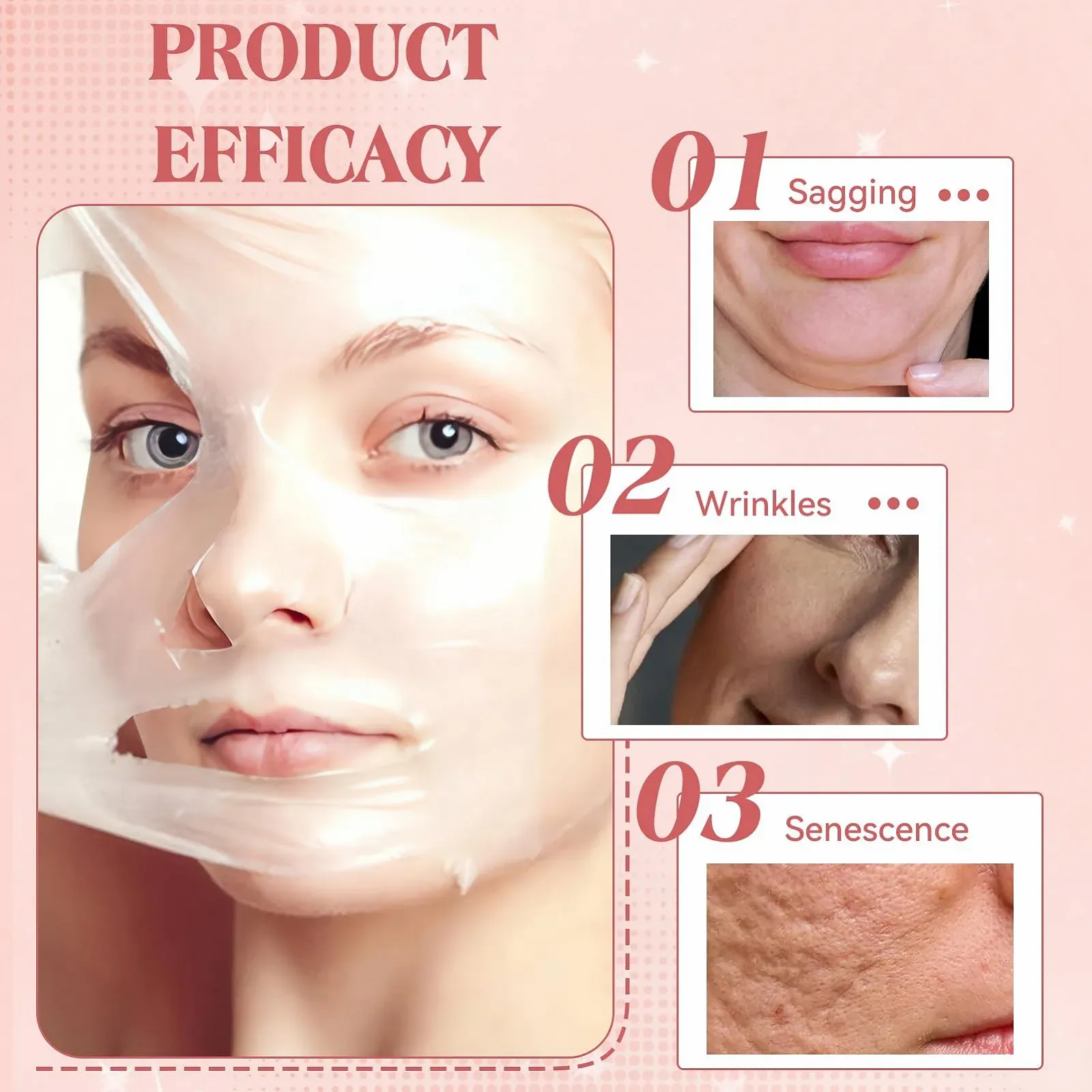 Ночная маска для лица с коллагеном Collagen, маска для лица, органическая маска для лица с коллагеном, маска-пленка для сияющей кожи, глубокая эффективная маска для лица, корейский уход за кожей, 1 шт в упаковке, фото №7