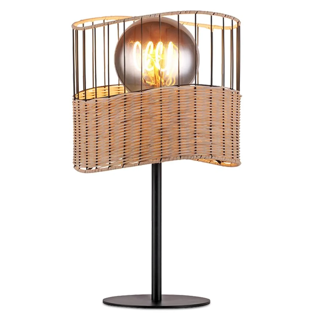 Настільна лампа Just Light Boho 1x E27 25x42 см чорна, фото №1