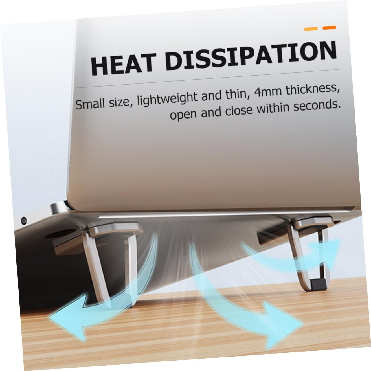 Подставка для ноутбука алюминиевая Alloy нескользящая стабильная подставка для ноутбука с улучшенной циркуляцией воздуха компактная термостойкая простая случайного цвета, фото №3