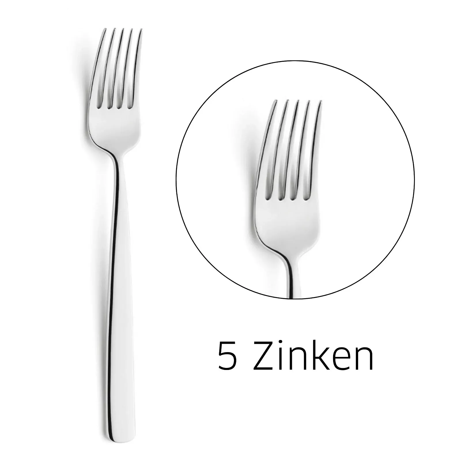 Набір столових приборів Paul Wirths Como 8000 для 6 осіб, 24 предмети, нержавіюча сталь 18/10, полірований, фото №5