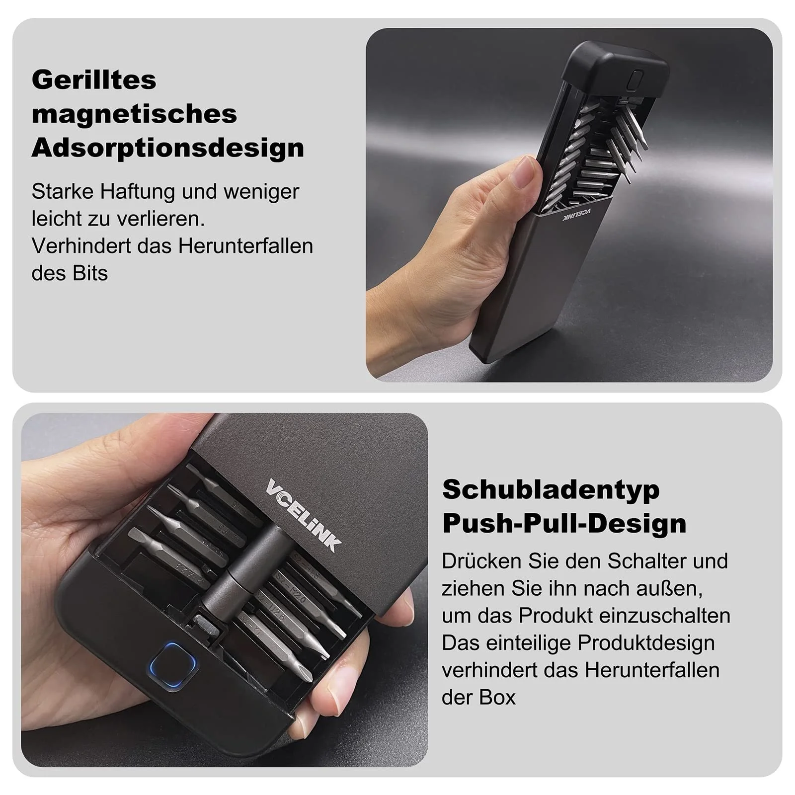 Набір викруток VCELINK Precision, 24 бітів S2, магнітний Torx Pentalobe, фото №4