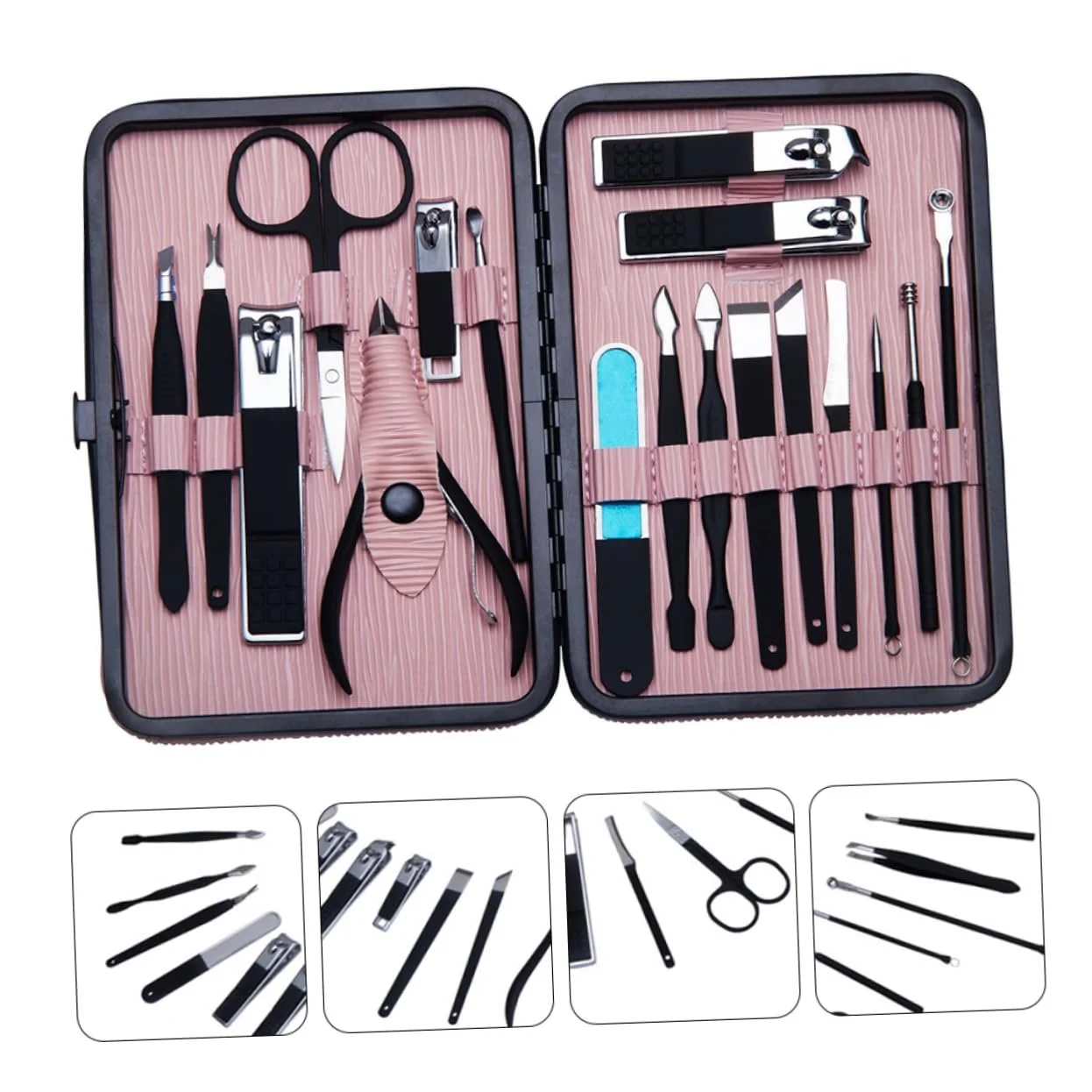 Профессиональный набор для ухода за ногтями с ножницами, кусачками для ногтей на руках и ногах, эргономичный и портативный, фото №5