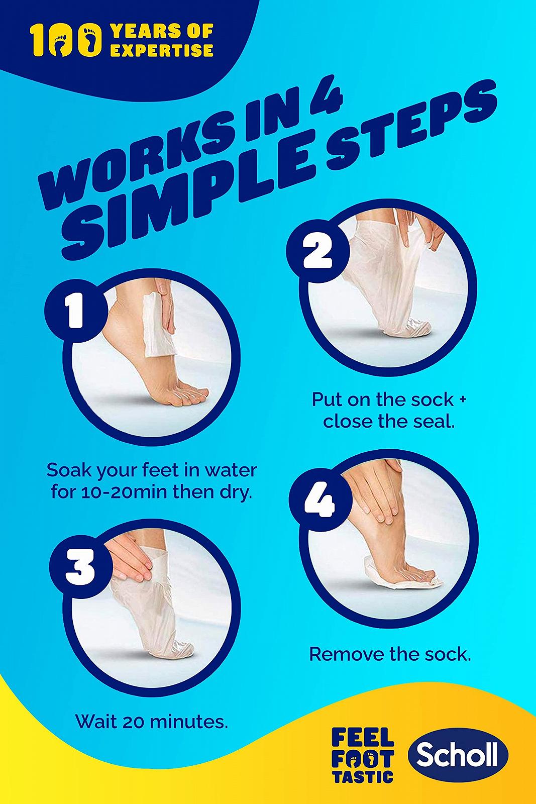 Маска-носочки для ног Scholl ExpertCare Dry Skin питательная, с кокосовым маслом и маслом ши, 1 пара, фото №7