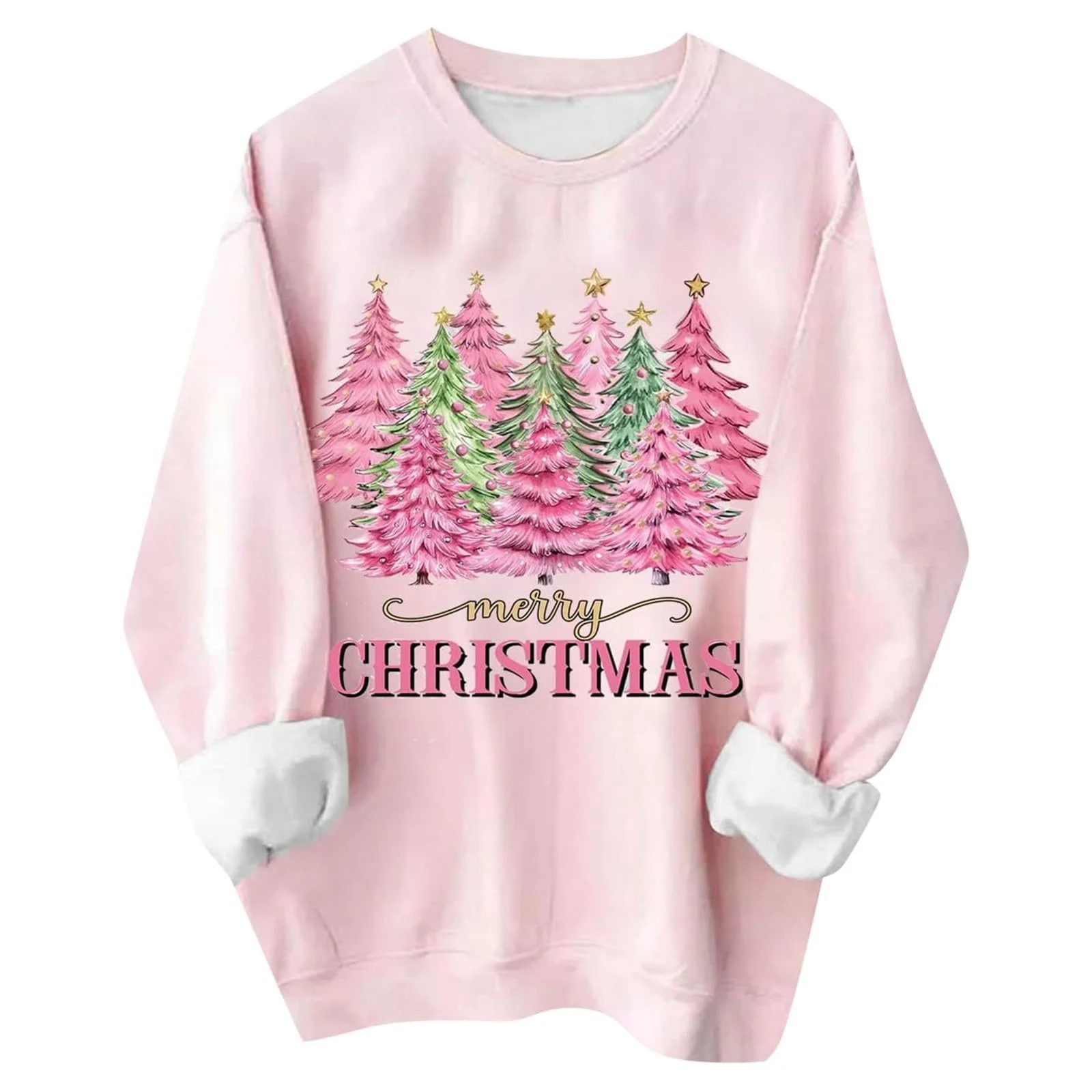 Женский Рождественский Свитер Рождественский Мотив Розовый, фото №1