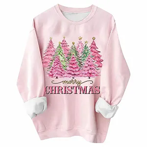 Женский Рождественский Свитер Рождественский Мотив Розовый - Фото 1