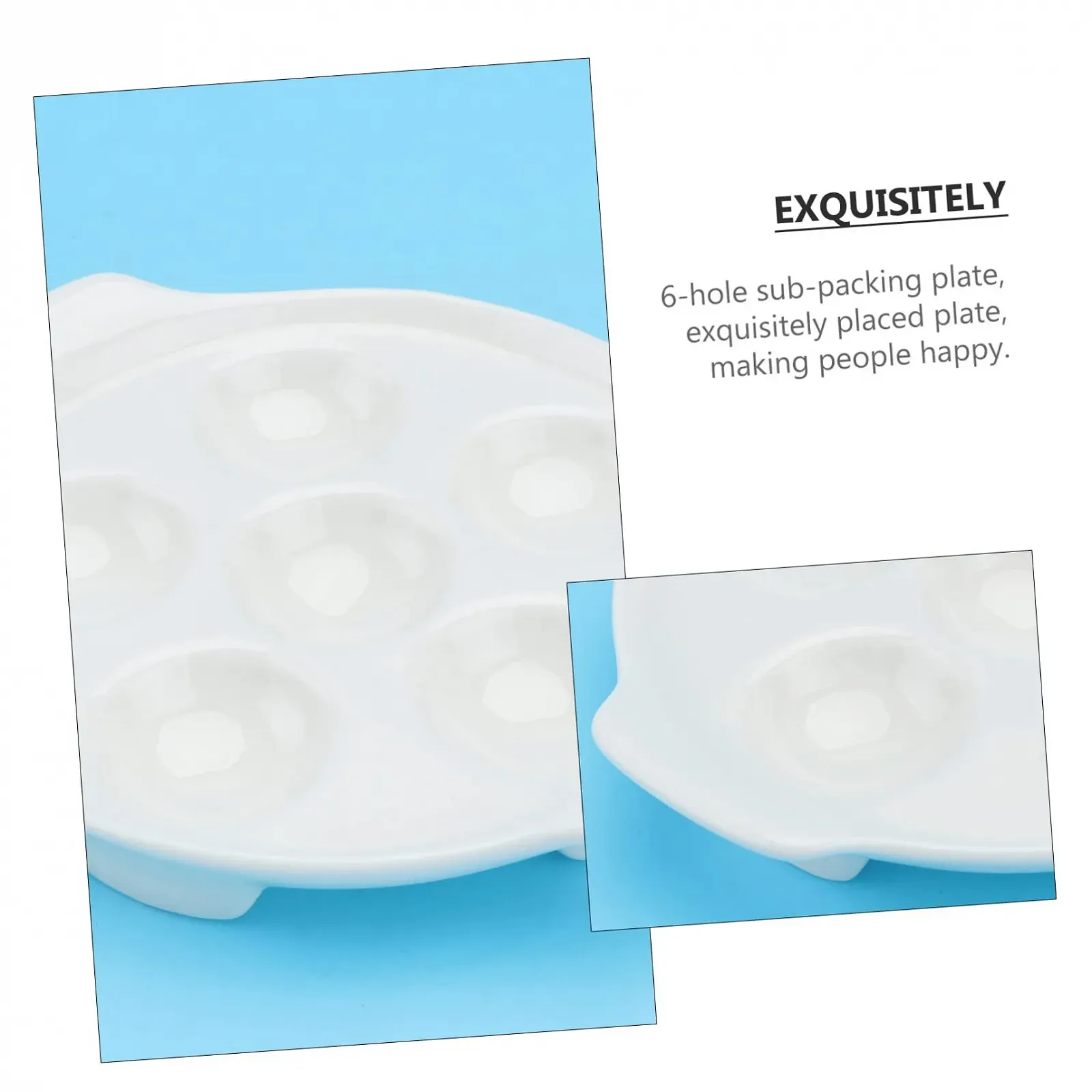 Форма для запекания улиток керамическая на 6 отверстий белая 1 шт., фото №7