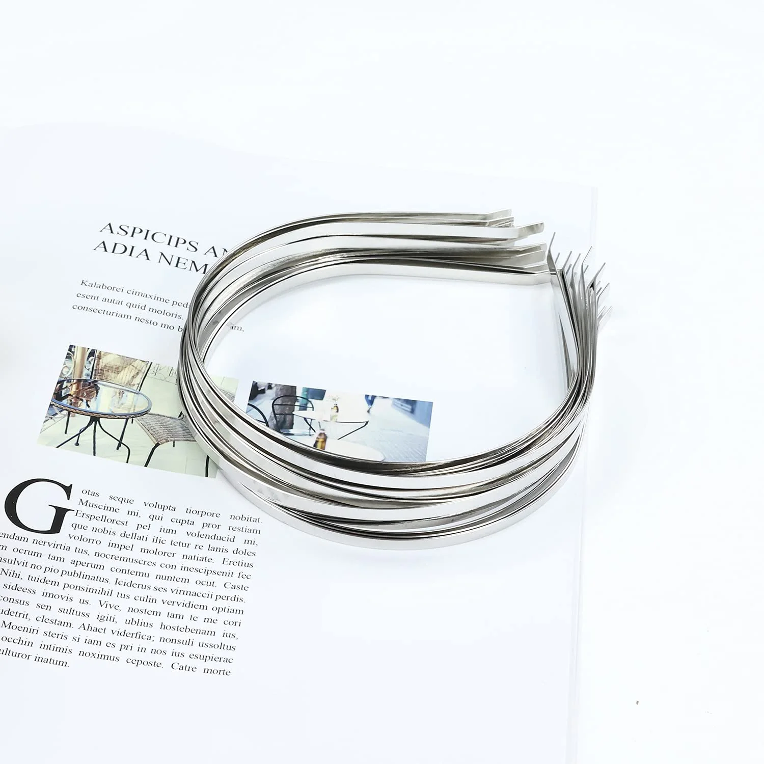 Обруч Сріблястий 5 мм (20 шт. в упаковці), фото №4