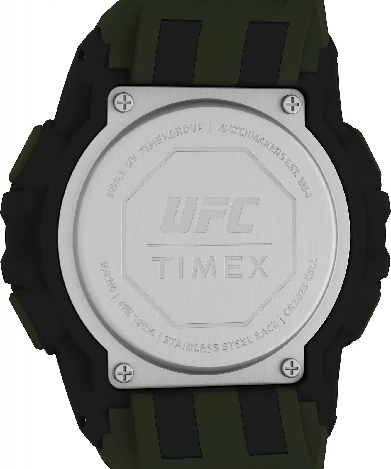 Годинник Timex UFC Rush 52мм Чорний корпус Зелений ремінець Цифровий циферблат, фото №4