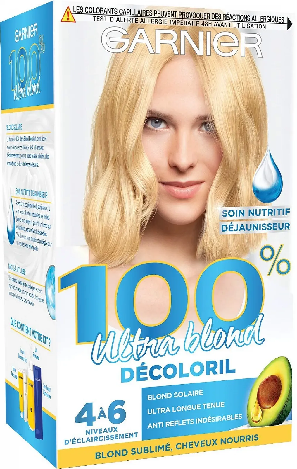 Фарба для волосся Garnier Decoloril 100% Ultra Blonde, фото №1 Фарба для волосся Garnier Decoloril 100% Ultra Blonde, фото №1