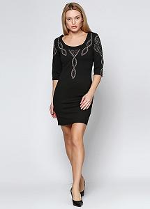 Платье Elisabetta Franchi 40 Черный (BG-31864-DRESS_Black) - Фото 1