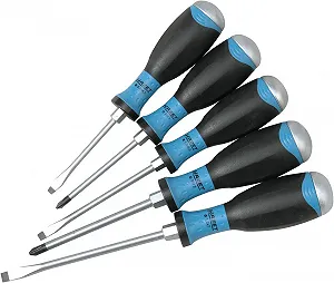 Набір викруток Hazet 810U-1/5 (3 шліцьові, 2 Phillips) з ергономічною рукояткою - Фото 1