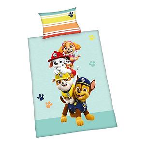 Комплект постільної білизни Herding Paw Patrol Наволочка 40 x 60 см Підодіяльник 100 x 135 см Різнобарвний - Фото 1