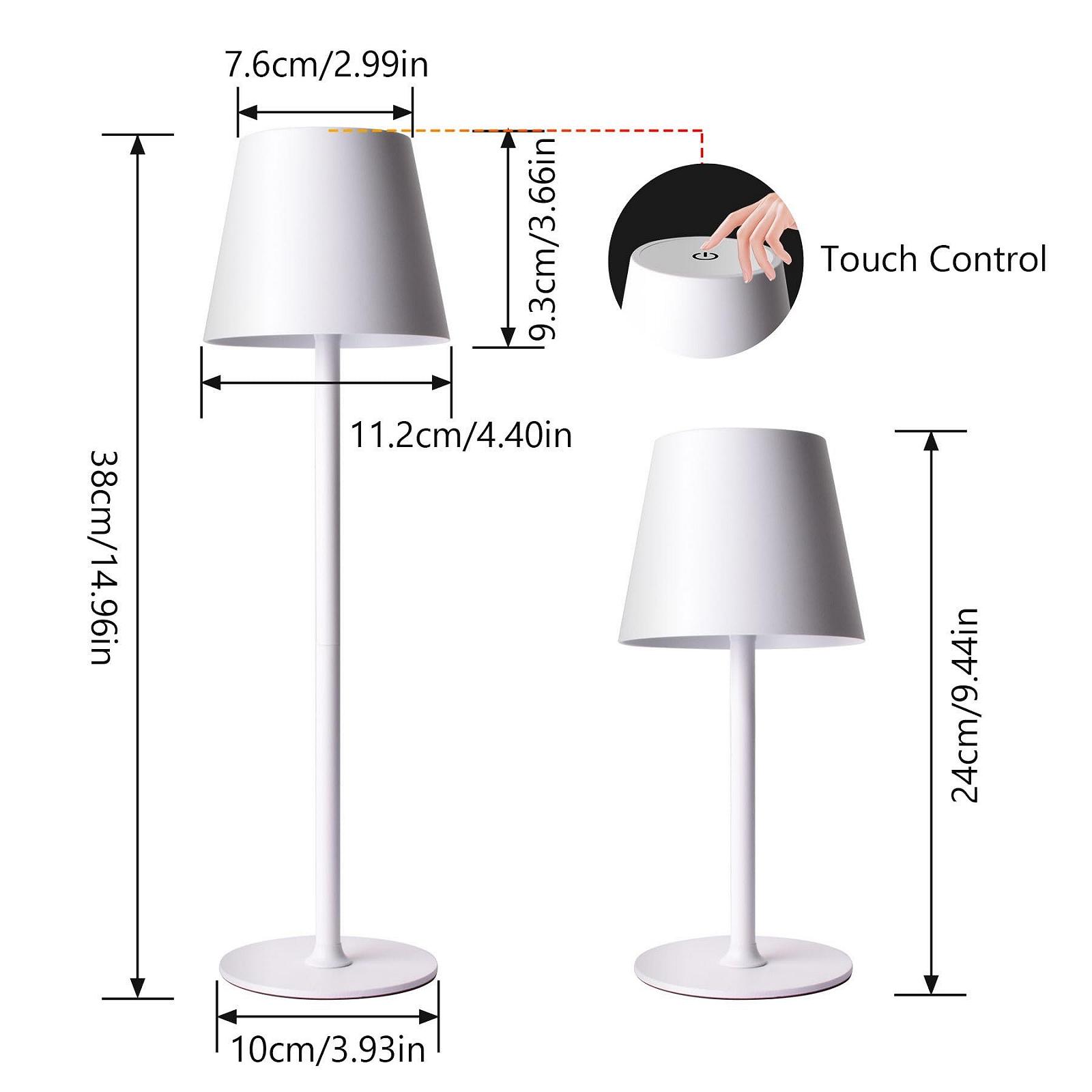 Настільна лампа LED акумуляторна бездротова з димуванням 2700 К - 6000 К USB IP54 Біла, фото №6