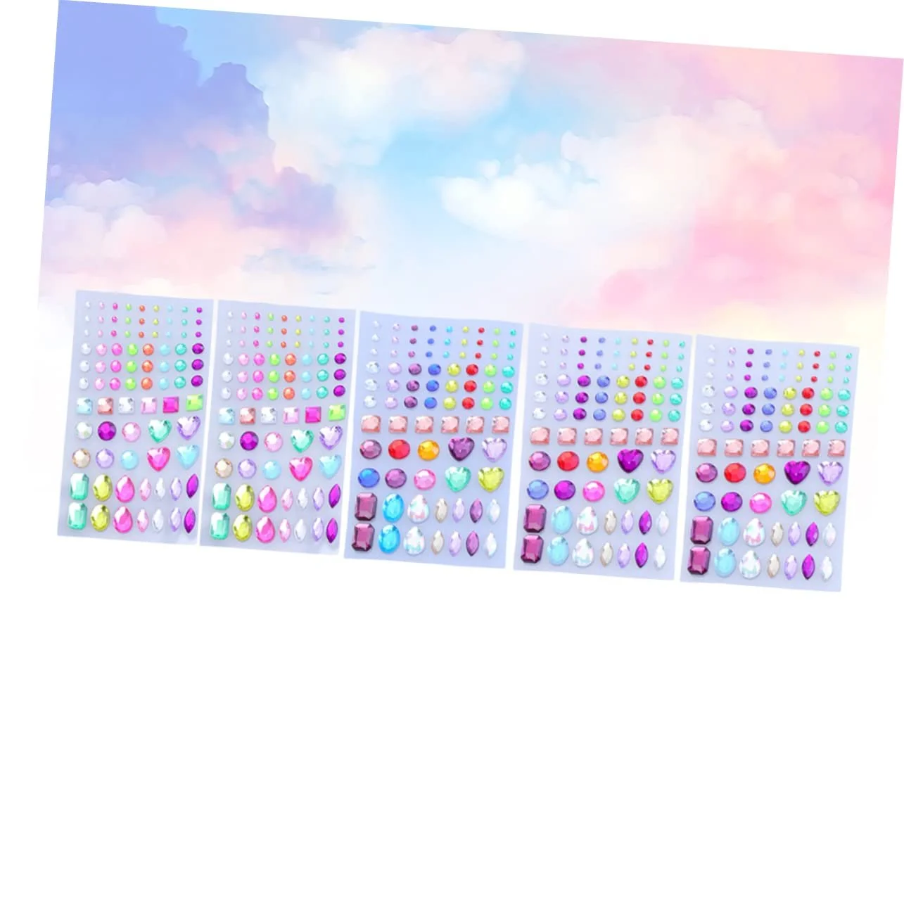 Стразы Lurrose для лица, ногтей, акриловых ногтей, детские наклейки стразы, 10 листов, фото №7